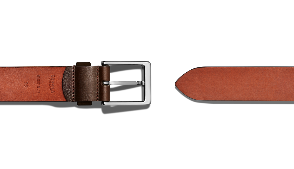 1 1/2" Lightning Bolt Keeper Belt - Deep Brown