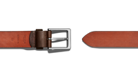 1 1/2" Lightning Bolt Keeper Belt - Deep Brown
