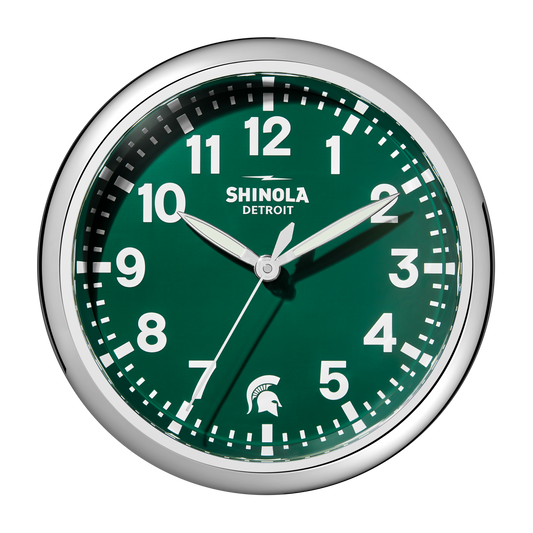 14" Runwell Clock - Green
