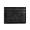 The Shinola 5 Pocket Card Holder in black leather features two horizontal card slots and SHINOLA embossed on the front, combining sleek style and convenience. Displayed against a white background.
