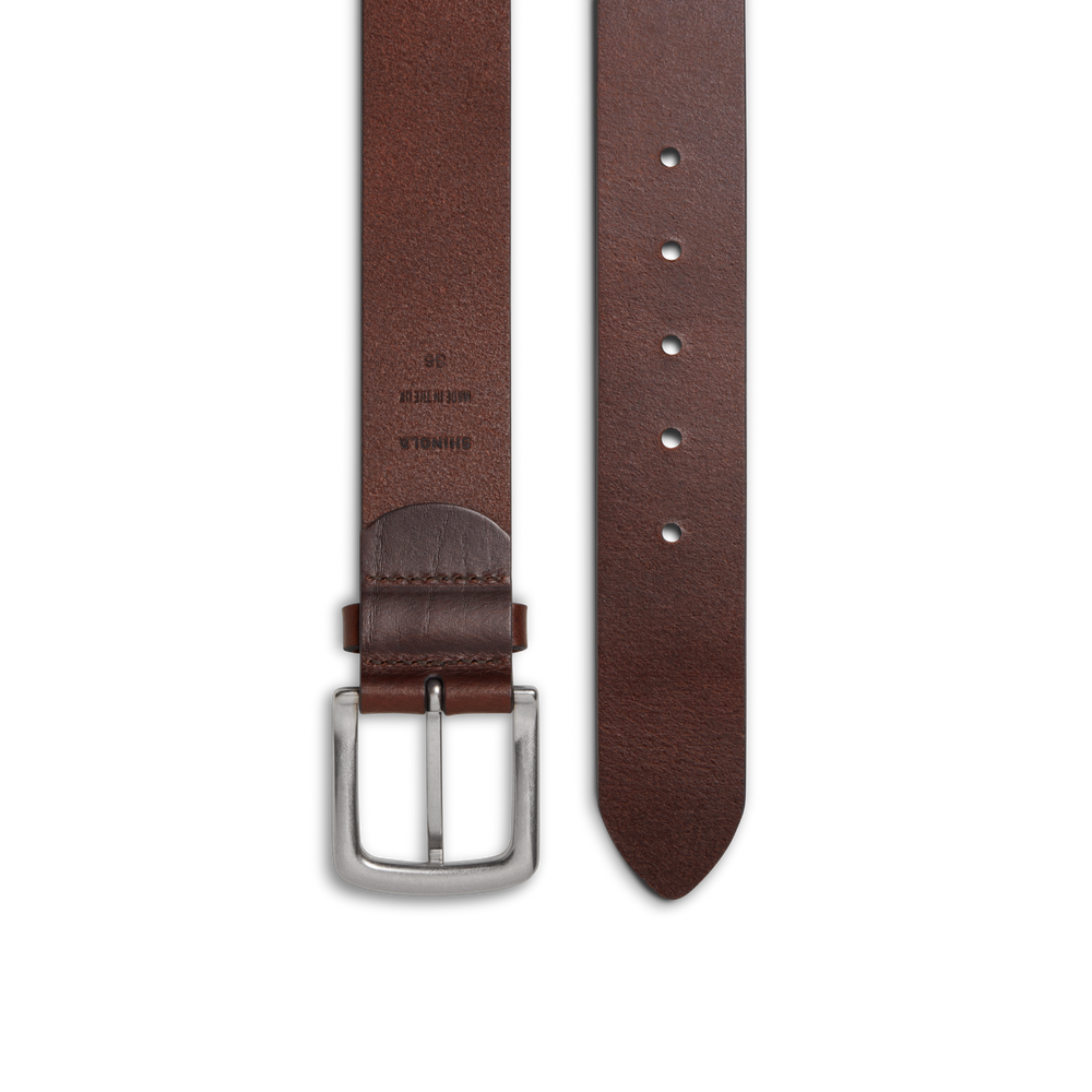 1 1/2" Essential Belt Natural Leather - Dark Brown