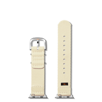 20mm Cream Split Nylon Apple Watch Strap - Cream