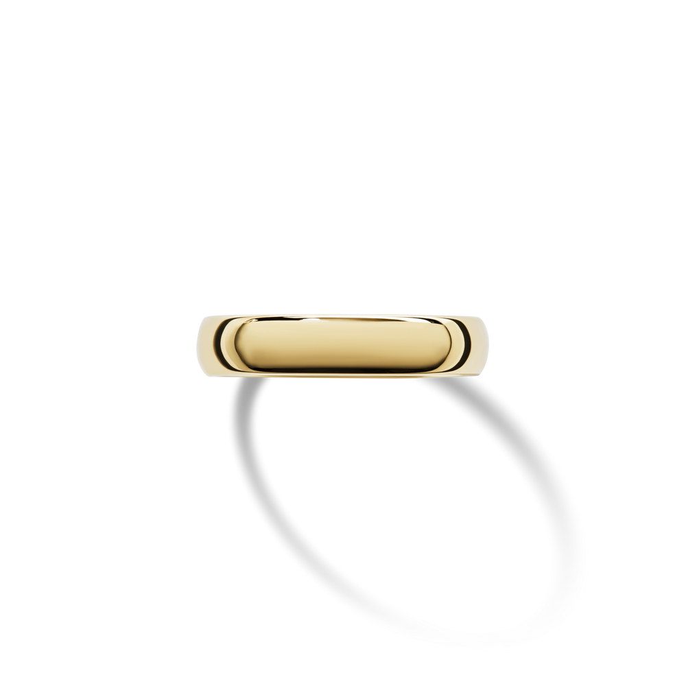 4mm Round Yellow Gold Band