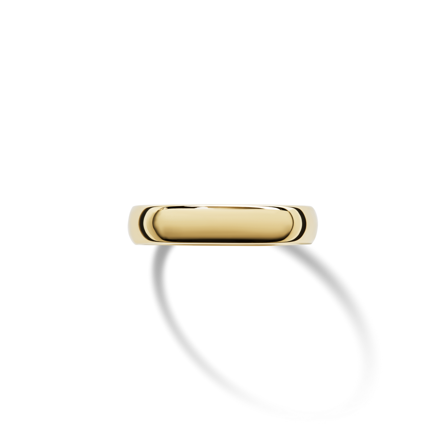 4mm Round Yellow Gold Band