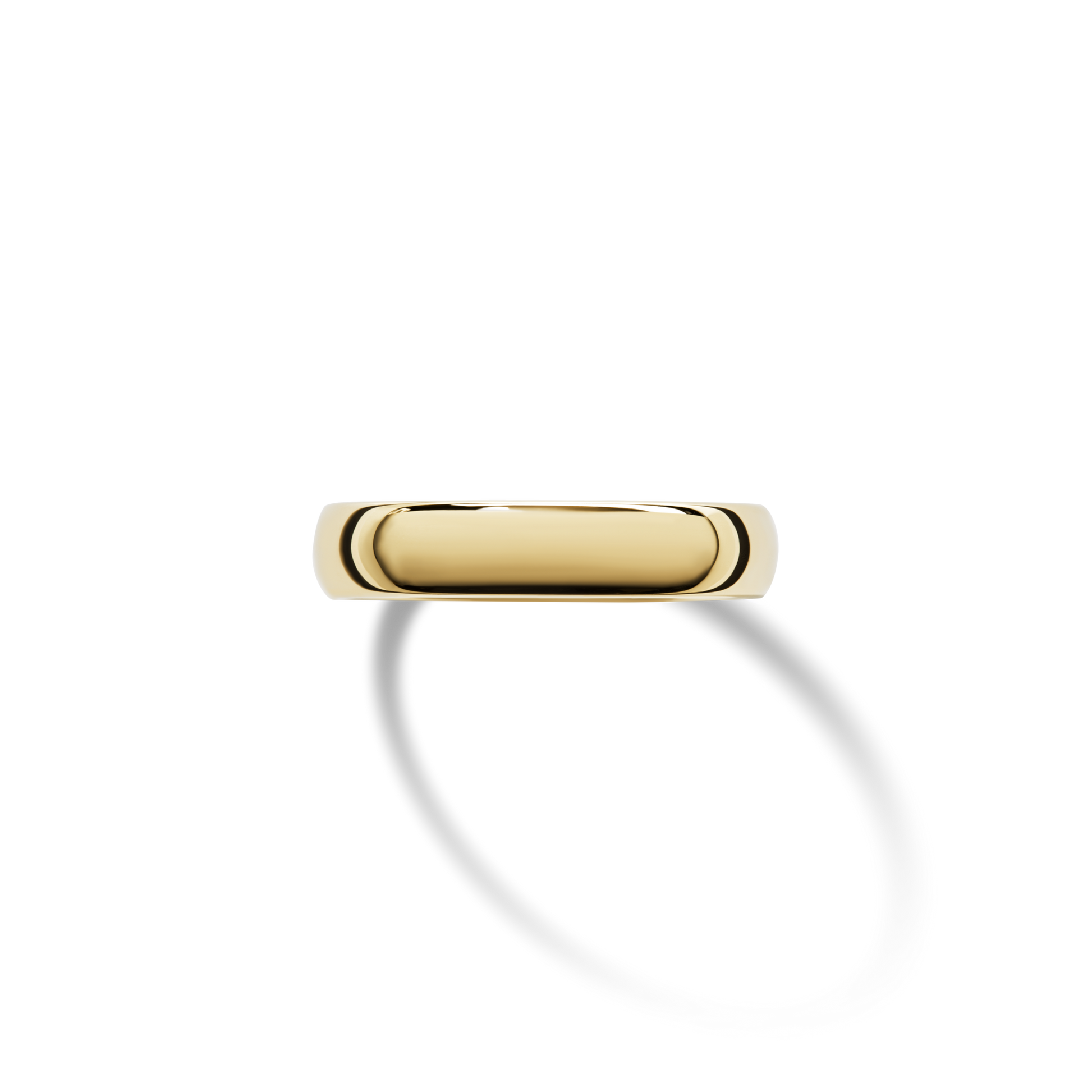 4mm Round Yellow Gold Band