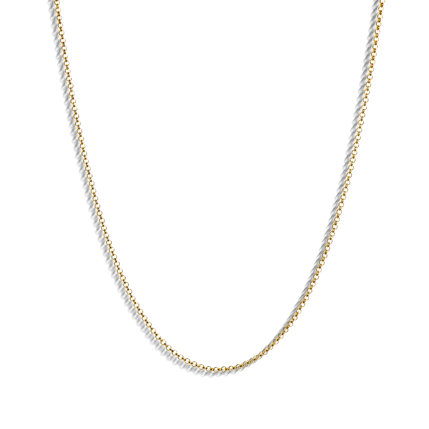 Medium Rolo Cable Link Necklace - Yellow Gold