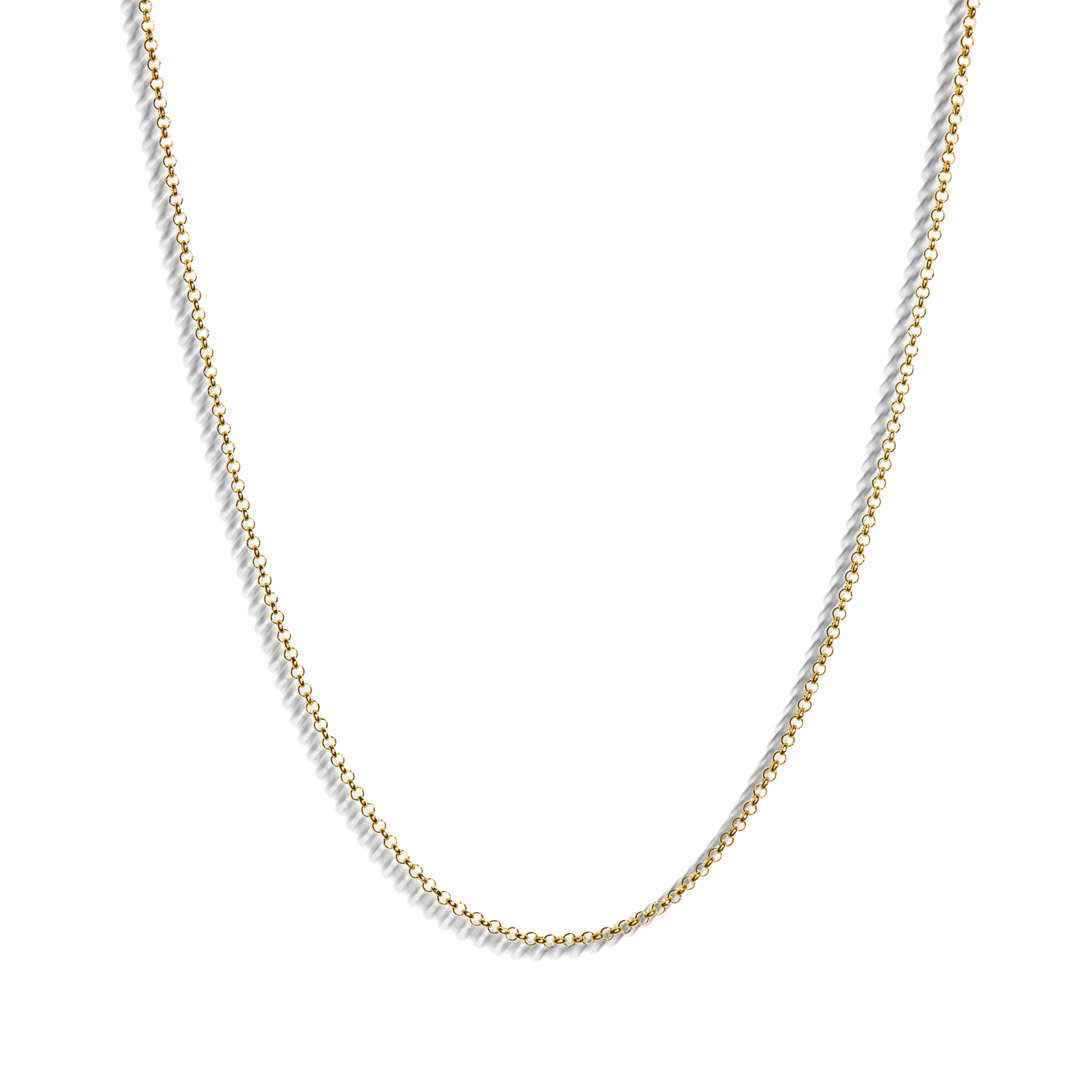 Medium Rolo Cable Link Necklace - Yellow Gold