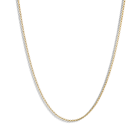 Medium Rolo Cable Link Necklace - Yellow Gold
