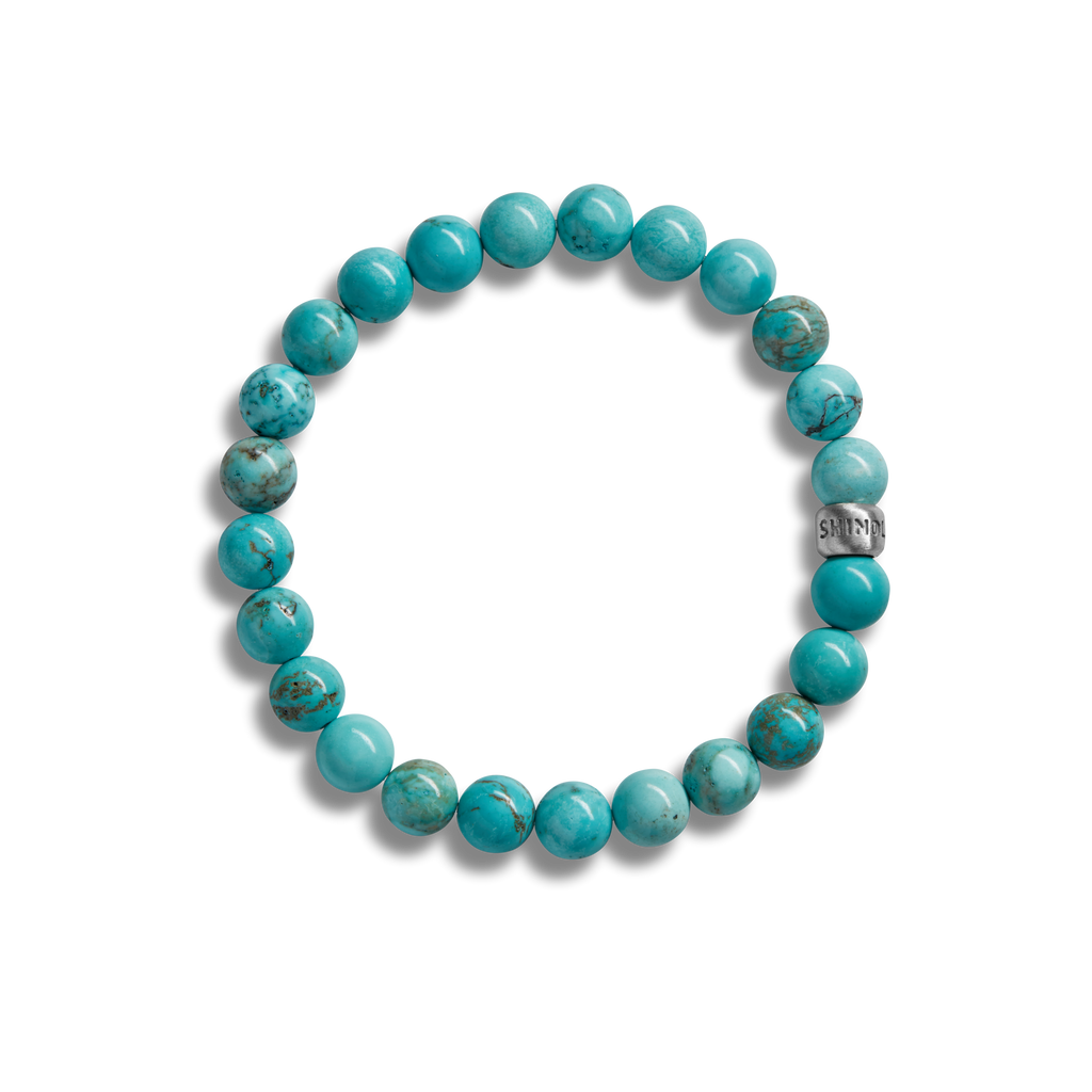 8mm Beaded Bracelet Turquoise