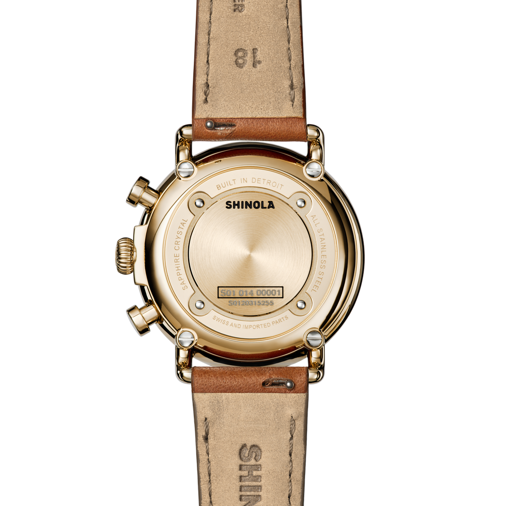 Runwell Chronograph Watch - Tan Leather Strap