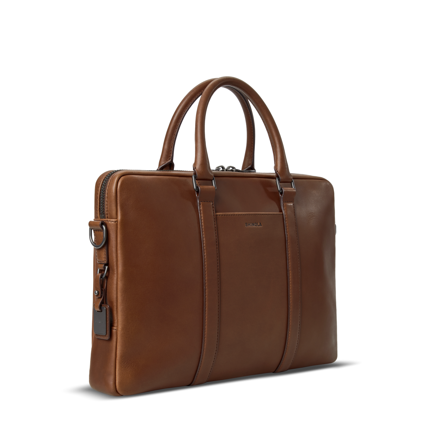 Computer Briefcase - Medium Brown