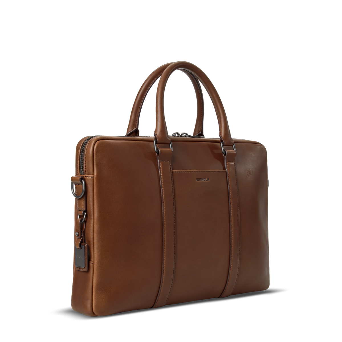 Computer Briefcase - Medium Brown