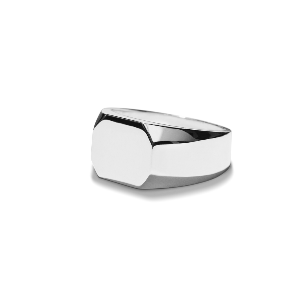 Octagonal Signet Ring Sterling