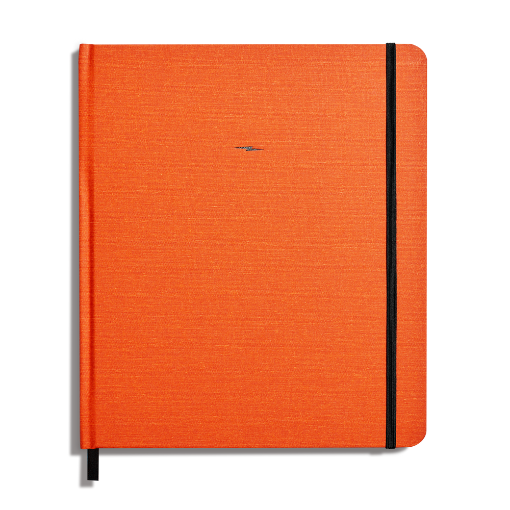 Large Hard Plain Sketchbook - Bold Orange