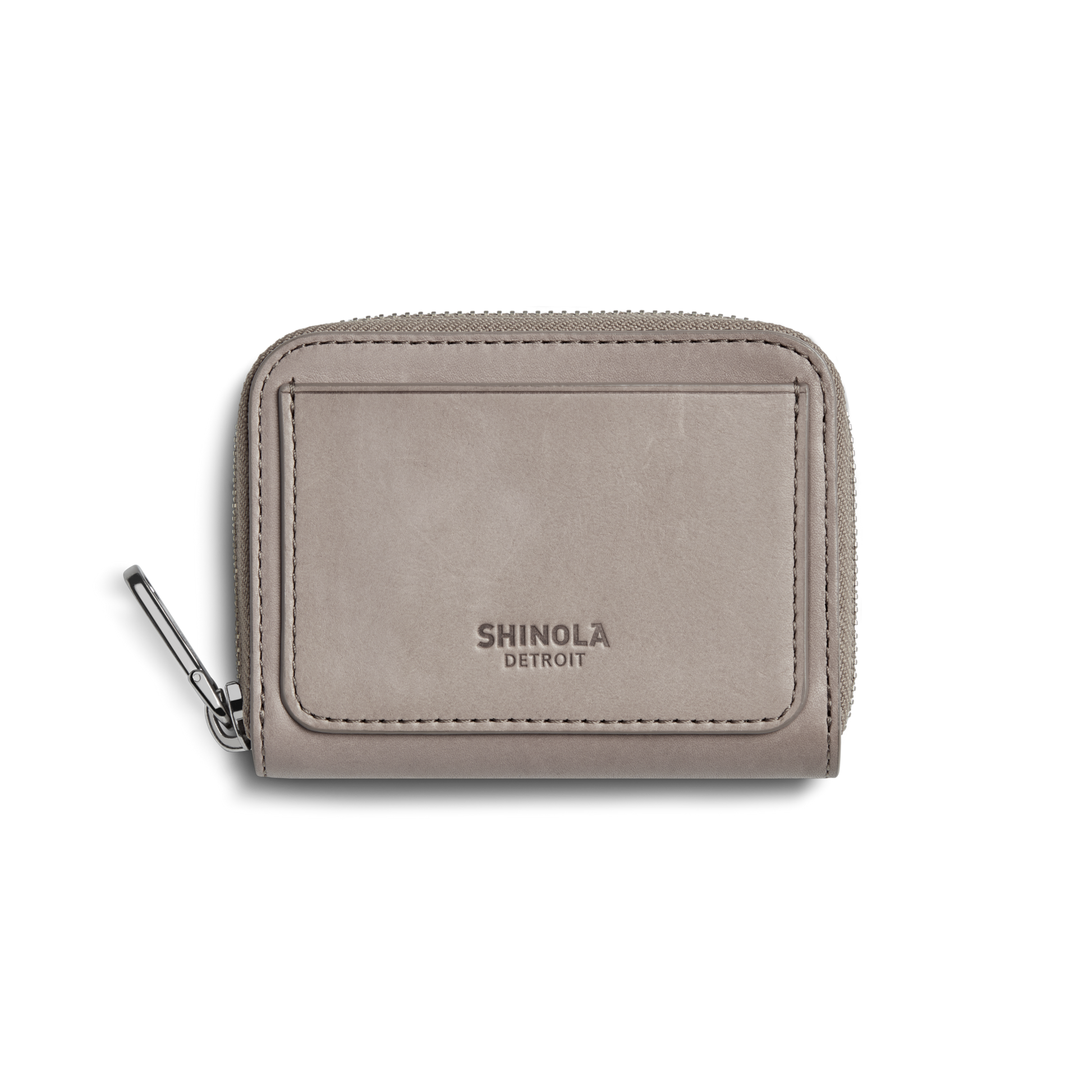 Pocket Small Zip Around Wallet - Taupe