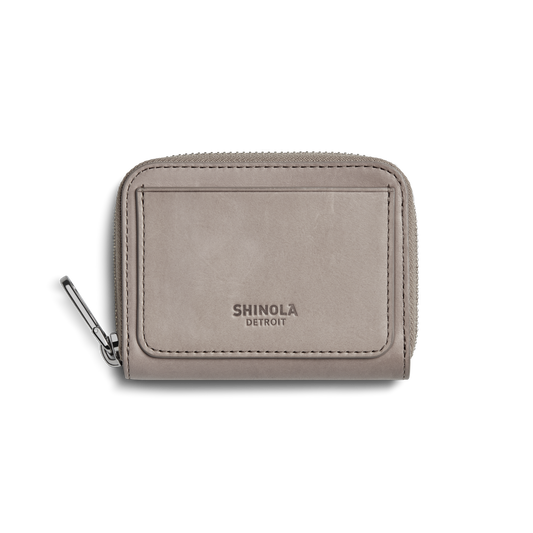 Pocket Small Zip Around Wallet - Taupe