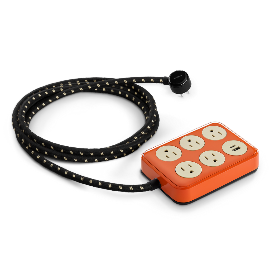 5 Port Power Supply - Tangerine