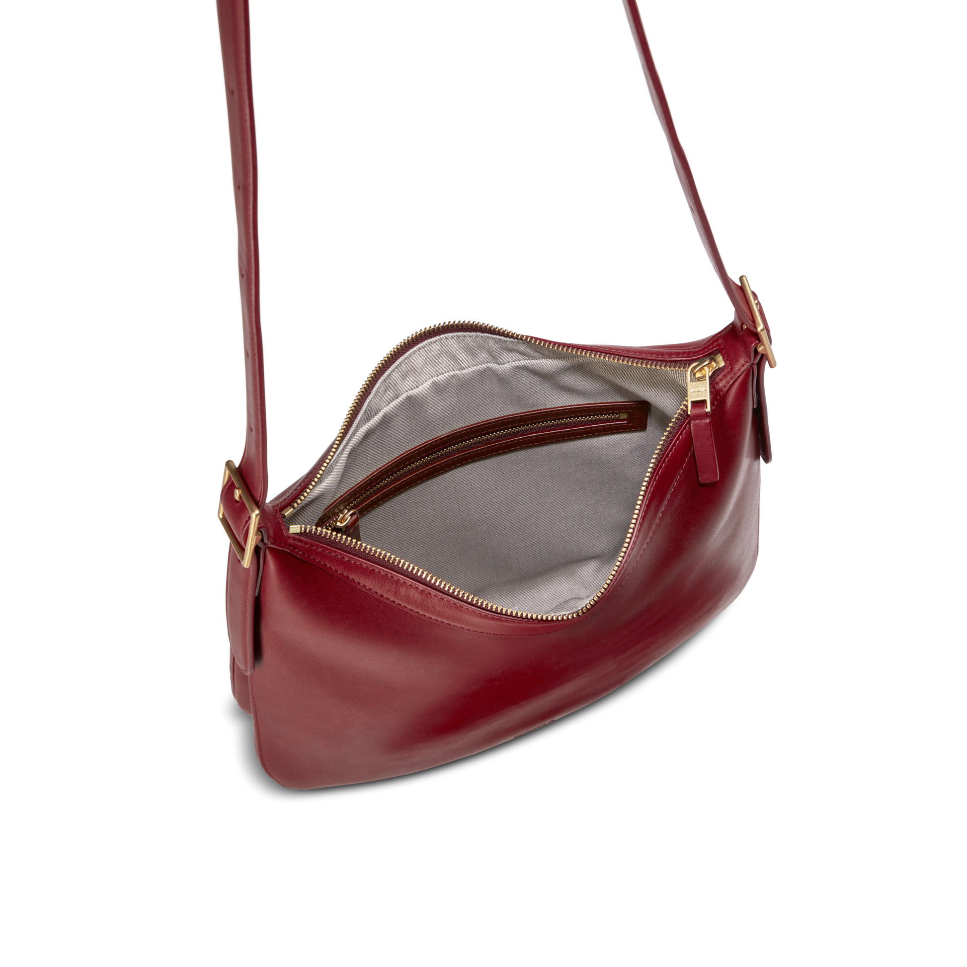 Medium Accordion Crossbody - Ruby