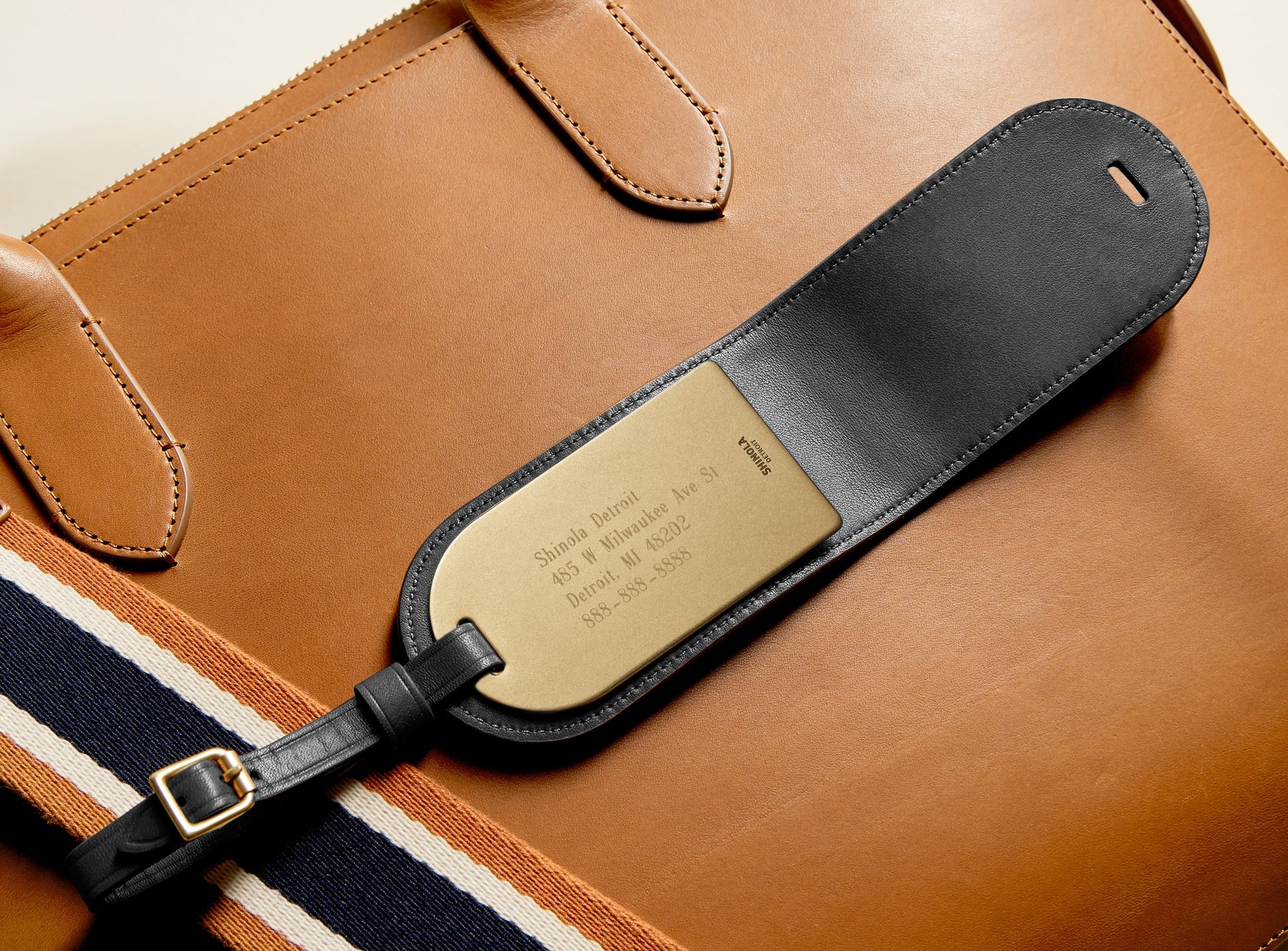 Engravable Luggage ID Tag - Black