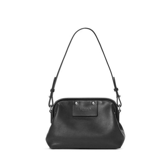 Rivet Frame Shoulder Bag - Black
