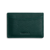 Leather 3 Pocket Card Case - Forest