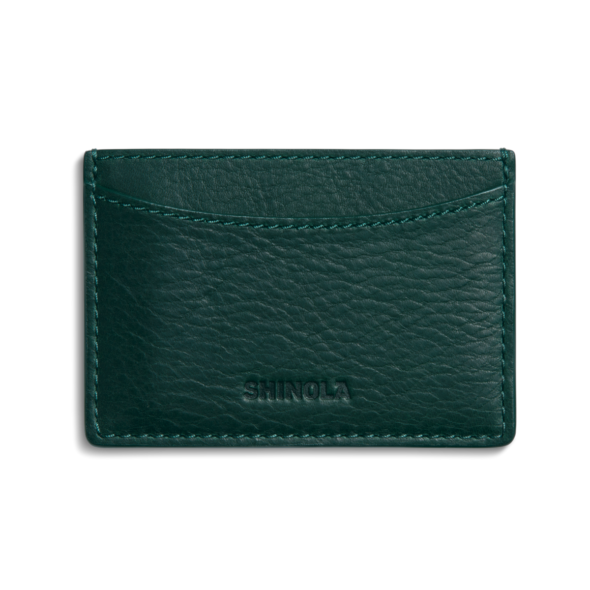 Leather 3 Pocket Card Case - Forest