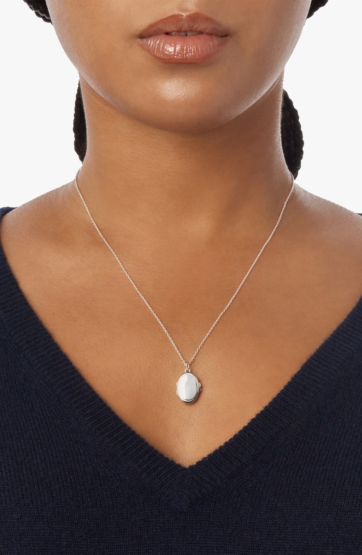 Heirloom Petite Locket Necklace - Sterling Silver