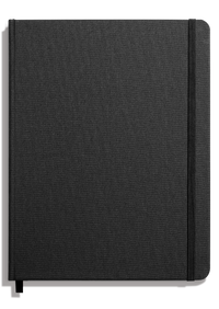 Large Hard Ruled Journal - Black