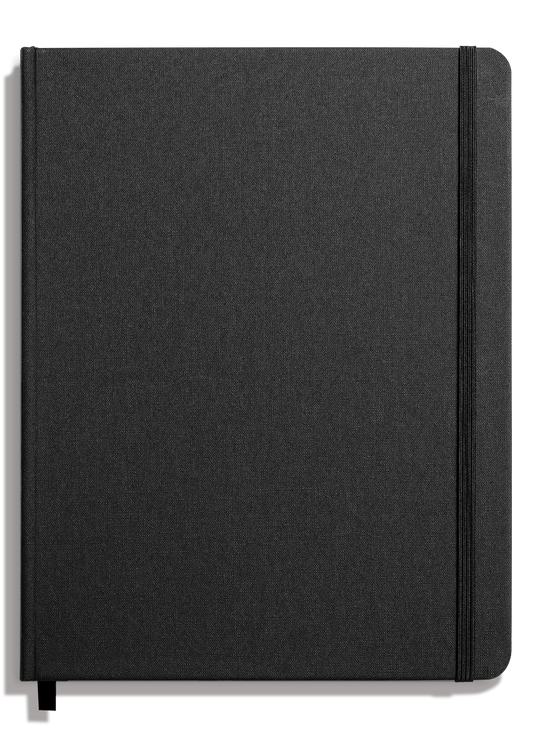 Large Hard Grid Journal - Black