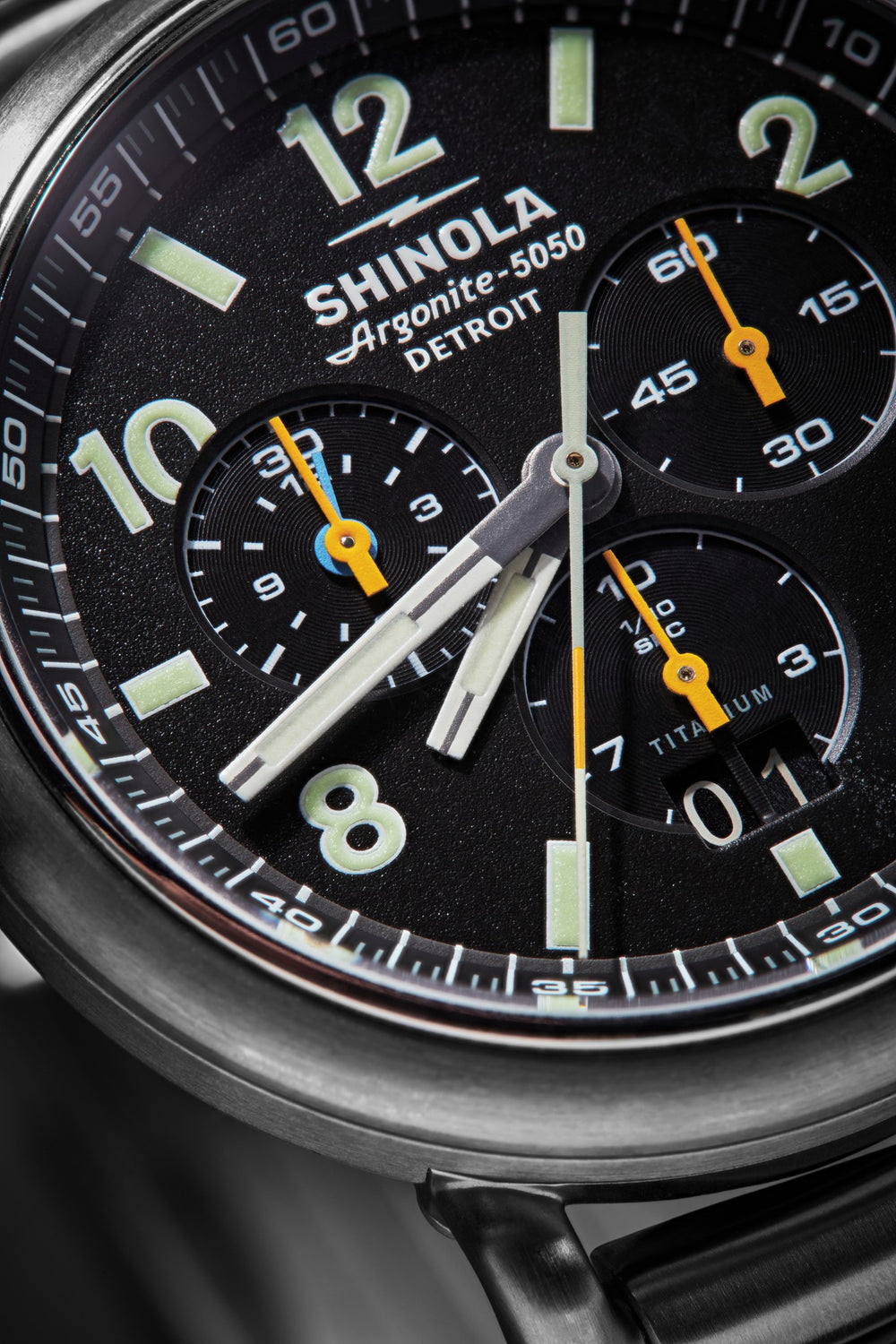 Runwell Chronograph West Wind Watch Gift Set with Additional Strap - Black