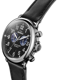 Runwell Chronograph Watch - Glossy Black