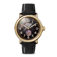 Runwell Watch - Black Mother of Pearl
