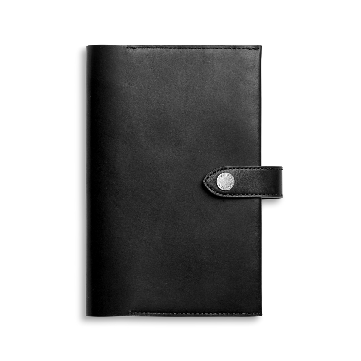 Medium Snap Journal Cover - Black Vachetta