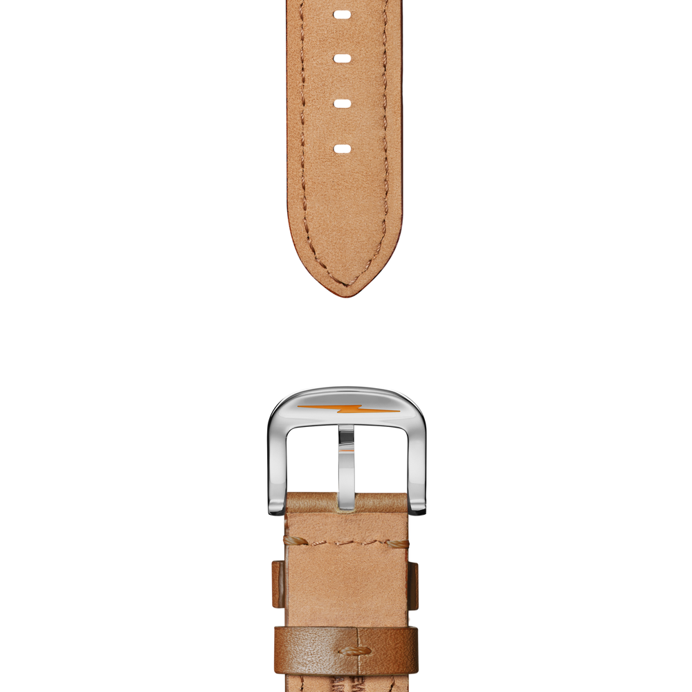 22mm Tan Leather Watch Strap - Tan
