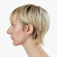 Signature Link Hoop Earrings - Sterling Silver