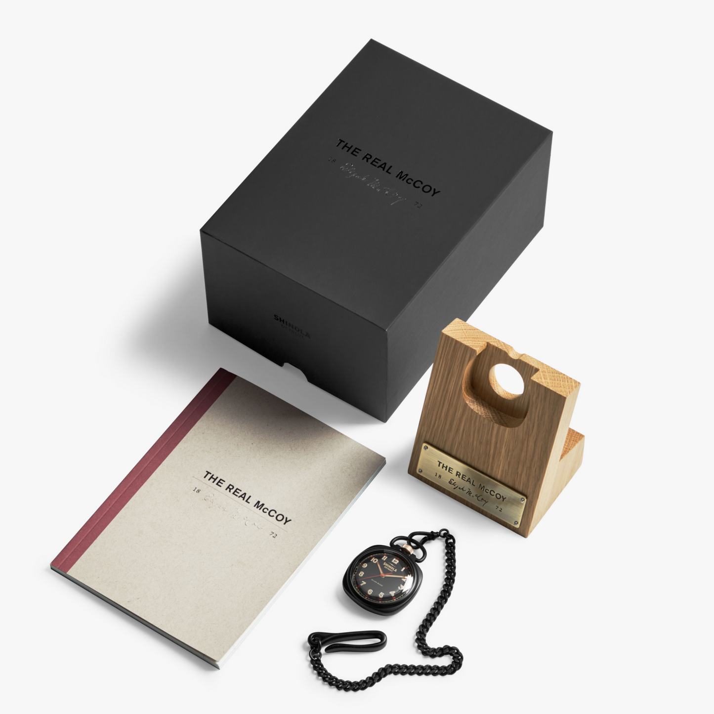 Elijah McCoy Mechanic Pocket Watch - Black