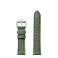 20mm Green Leather Watch Strap - Green