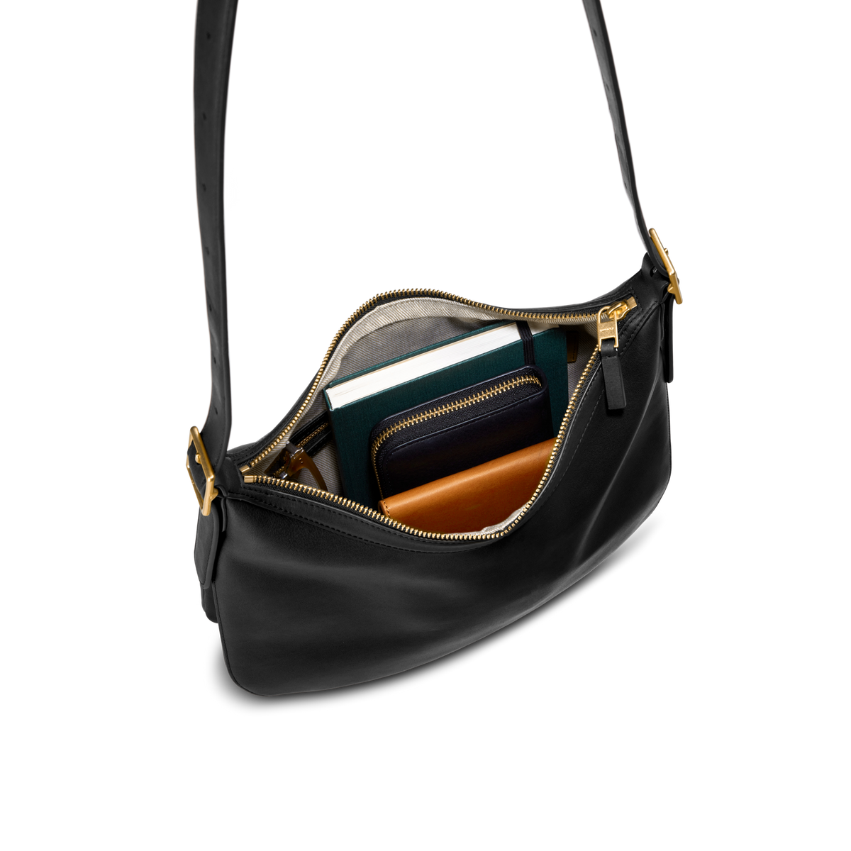 Medium Bixby Crossbody - Black