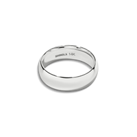 6mm Round White Gold Band