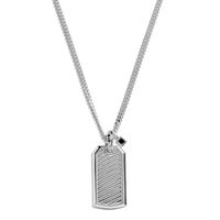 Ribbed Tag Necklace
