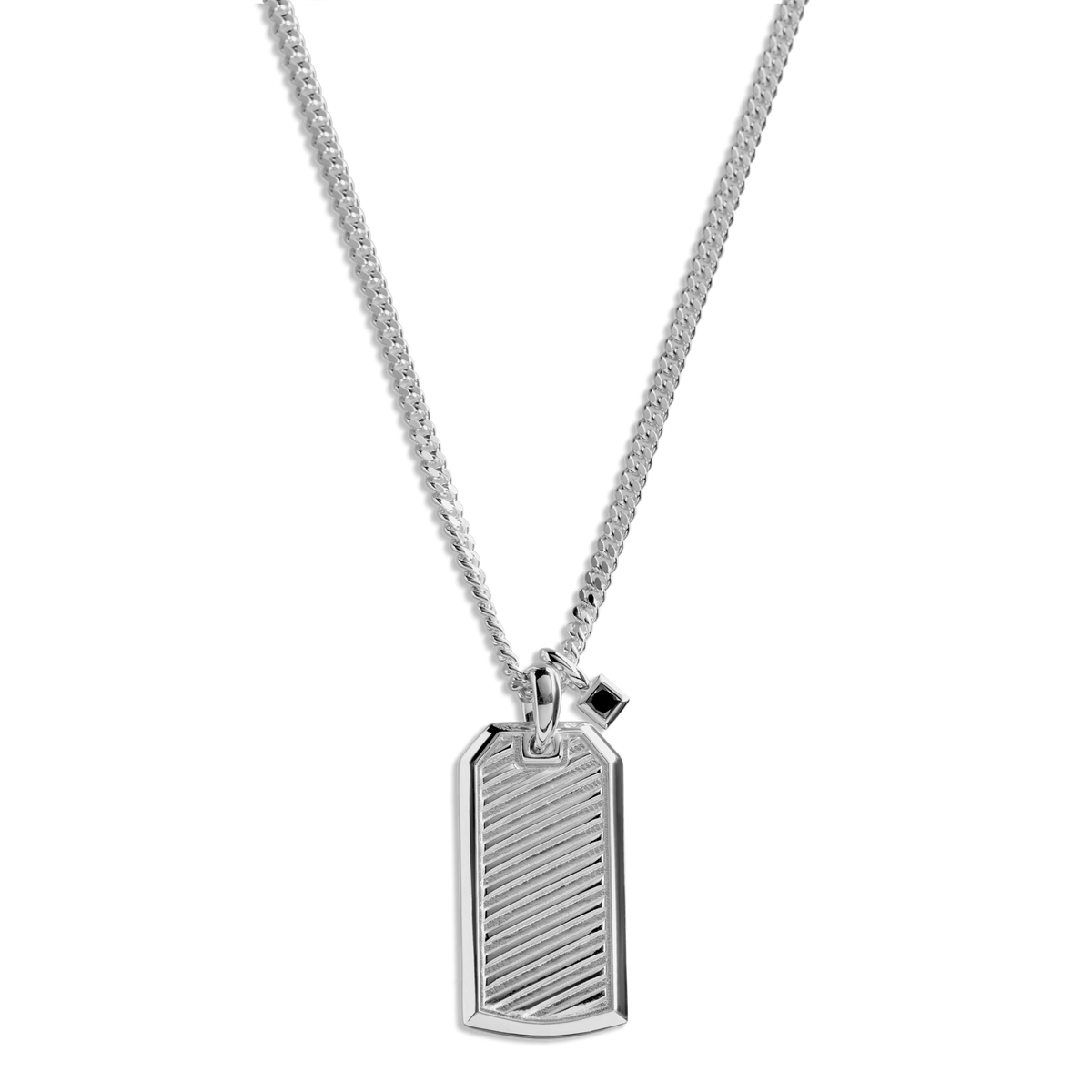 Ribbed Tag Necklace