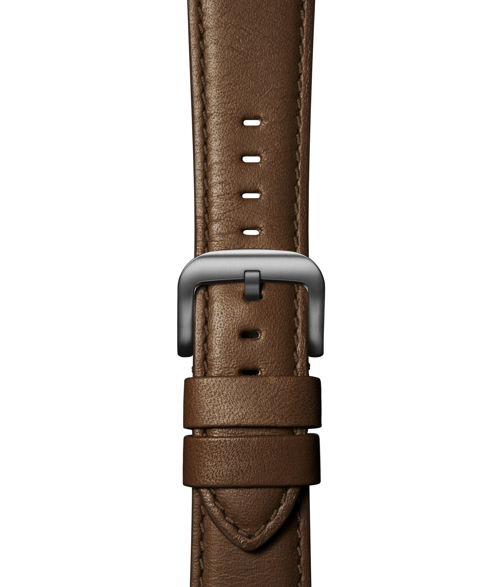 20mm Dark Nut Brown Leather Apple Watch Strap - Dark Nut Brown