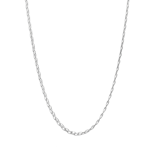 Large Oval Link Necklace - Sterling Silver