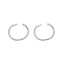 1 Carat Diamond Hoop Earrings - White Gold