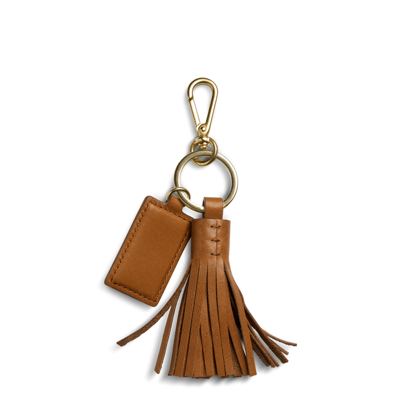 Leather Tassel Keychain - Tan