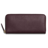 Continental Zip Wallet- Merlot