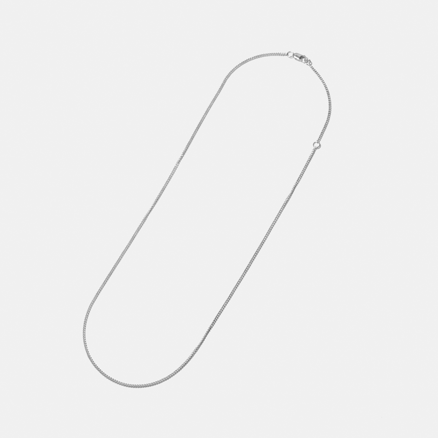 Small Curb Chain Necklace - Sterling Silver