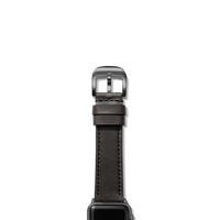 20mm Black Leather Apple Watch Strap - Black
