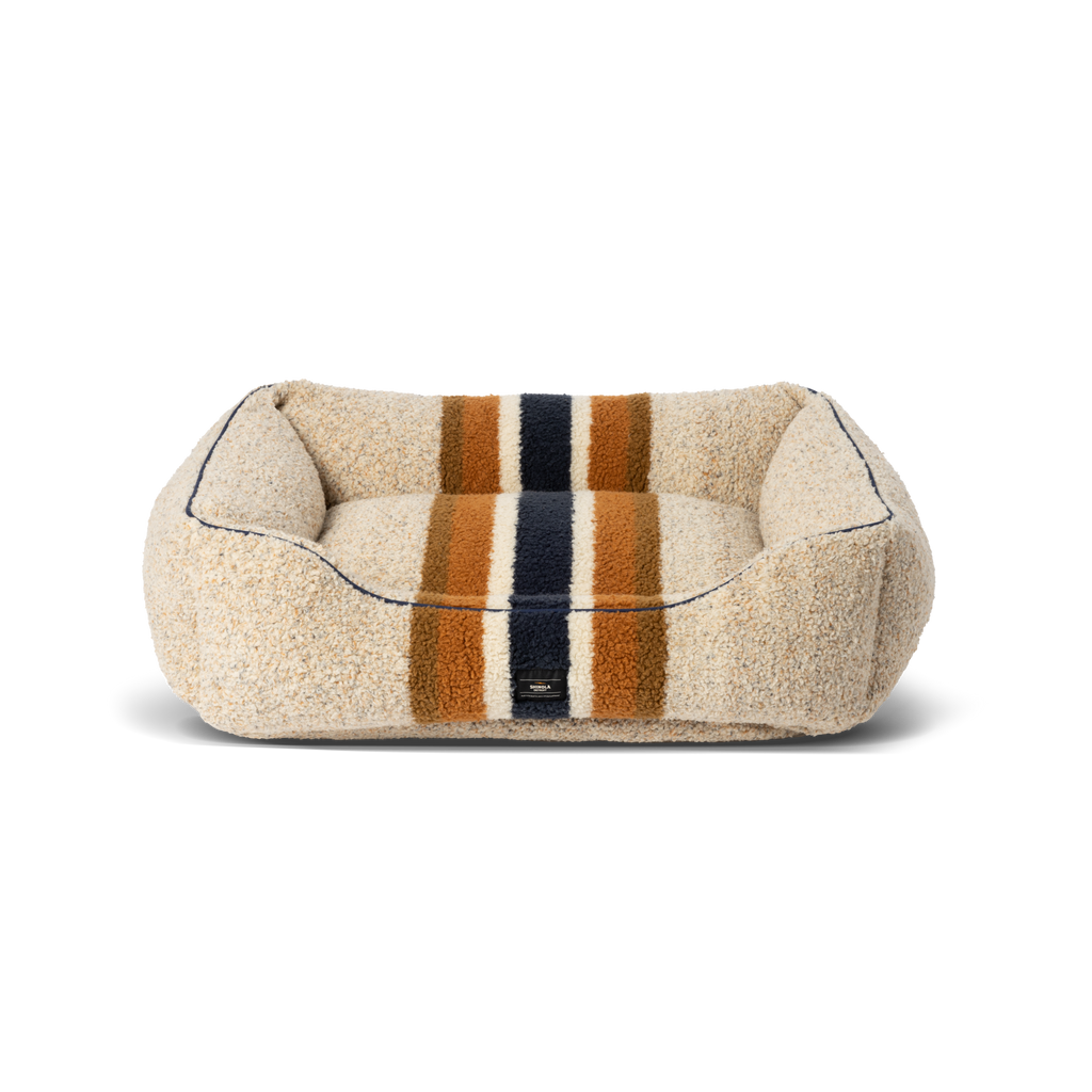 Kuddle Dog Bed Stripe Oat