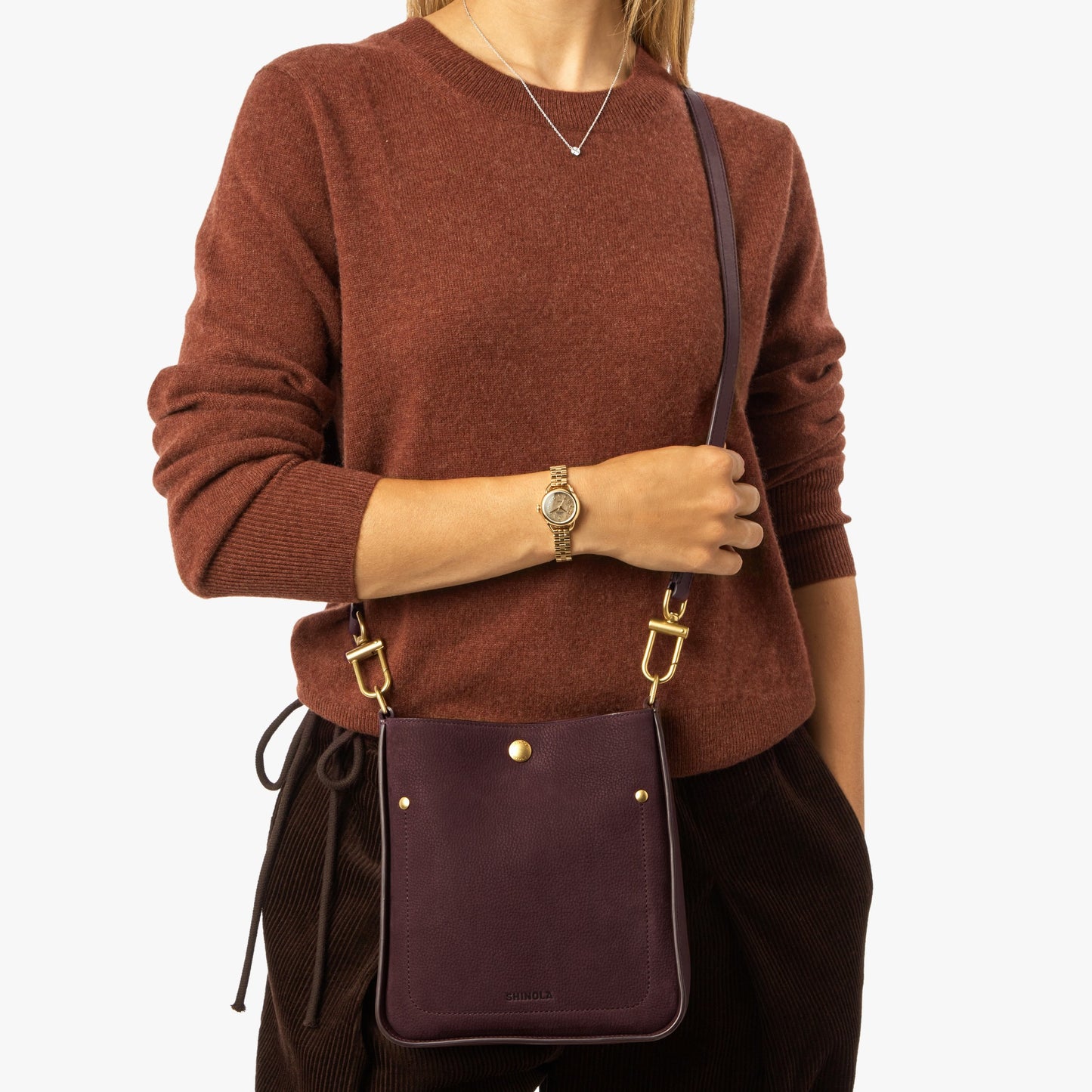 Mini Pocket Crossbody Bag - Merlot